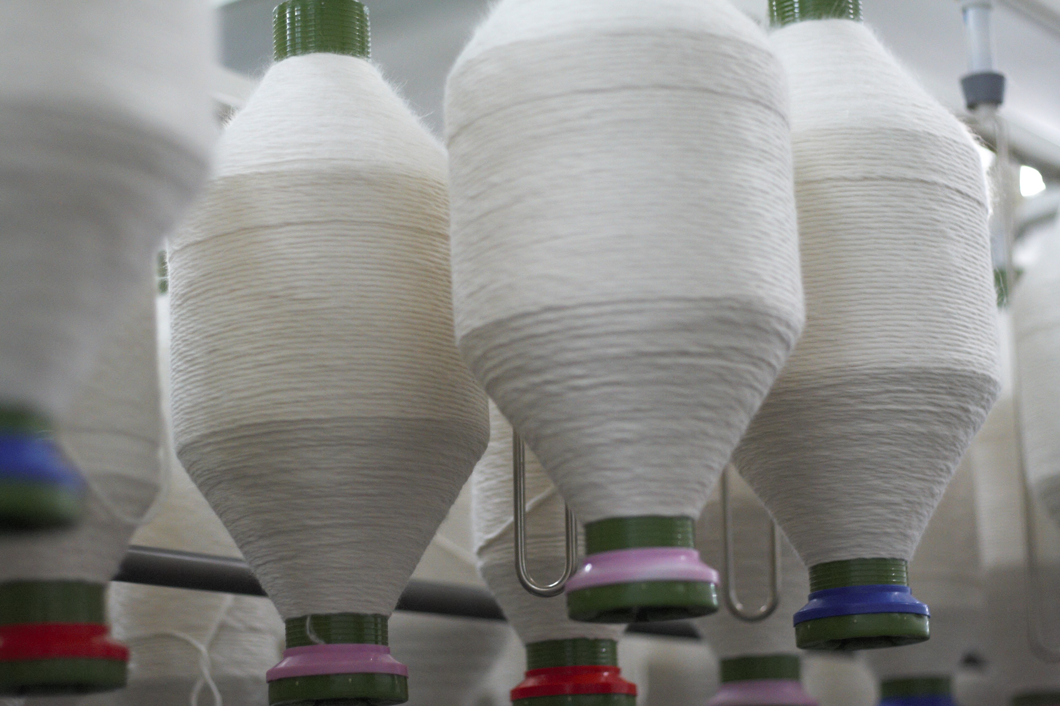 Yarn is ready to be weaved into fabric